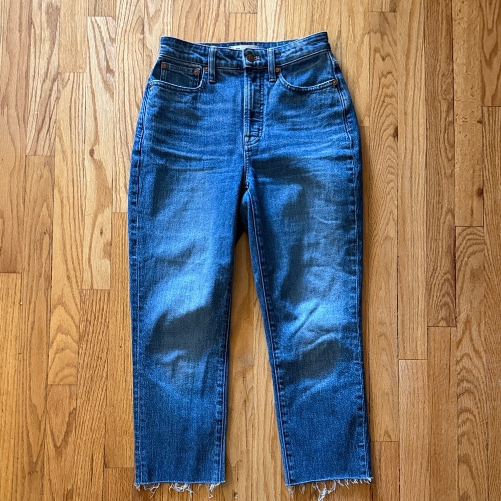Madewell sz 26 The Curvy Perfect Vintage Jean Classic High-Waist Straight - Blue